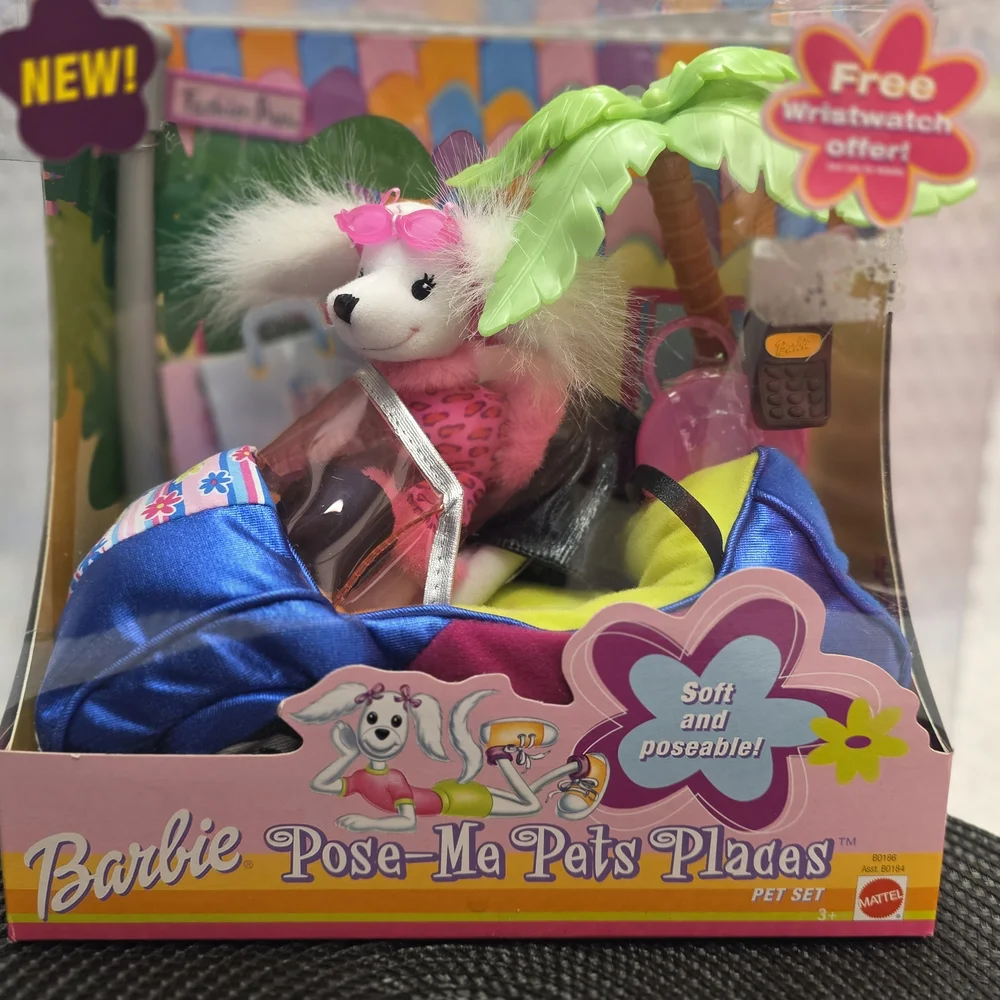 Barbie Pose-Me Pets Plush. NEW IN NEVER OPENED BOX. Vintage 2002 RARE